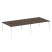 Рабочая станция на 4 рабочих места на А-образном м/к Metal System Style БА.СМ-4.4 3200x1475x750 (Дуб наварра/Серый металл)