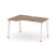 Стол рабочий эргономичный SN-5A.SPA-011(L) (1380х700/980х750) (Тиквуд Светлый/Металл Антрацит)