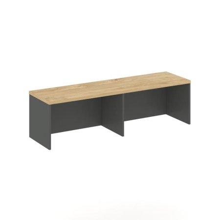 Надставка на тумбу 1 ярус SN.NT-101 (1232х400х400) (Антрацит/Тиквуд Светлый)