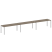 Рабочая станция на 3 раб. места Metal System Style БП.СМ-3.5 5400x720x750 (Дуб Наварра/Серый металл)