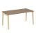 Стол руководителя на деревянных опорах Onix Wood Direct OW.SRR-4.8 1580x800x750 (Тиквуд Темный/Дуб Светлый)