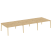 Рабочая станция на деревянных опорах Onix Wood OW.D.RS-6.4.8 4740x1635x750 (Тиквуд Светлый/Дуб Темный)