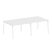 Стол для переговоров (2 столешницы) на А-образном м/к Metal System Style БА.ПРГ-2.2 2400x1235x750 (Дуб наварра/Серый металл)