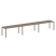 Рабочая станция на 3 раб. места Metal System Style БП.СМ-3.4 4800x720x750 (Дуб Наварра/Серый металл)