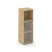 Шкаф средний узкий SN.STU-202(R) (400х400х1203) (Антрацит/Тиквуд Светлый/Прозрачный)