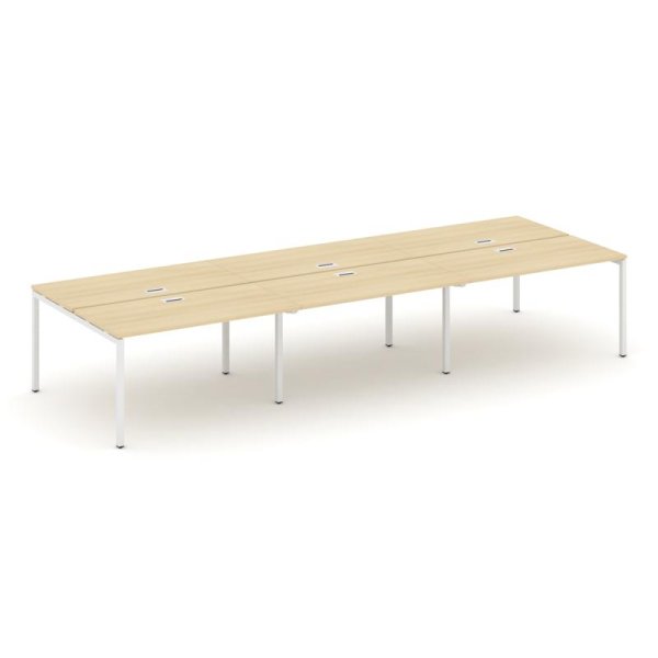 Рабочая станция 2-х сторонняя SN-4P.DRS-061 (2940х1232х750) (Акация Лорка/Металл Белый)