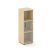 Шкаф средний узкий SN.STU-202(R) (400х400х1203) (Антрацит/Тиквуд Светлый/Прозрачный)