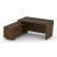 Стол руководителя с тумбой Corner COR.SRT-18 (L) (1800x1800x750) (Гикори Песочный-Ваниль | Металл Ваниль)