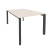 Рабочая станция на П-образном м/к Onix O.MP-D.RS-2.1.8 980x1635x750 (Тиквуд Темный/Белый Металл)
