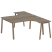 Рабочая станция криволинейная Metal System Style БА.РАС-СА-2.4 1600x2435x750 (Дуб Наварра/Серый металл)