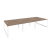 Рабочая станция на О-образном м/к Onix O.MO-D.RS-6.2.7 3540x1475x750 (Тиквуд Темный/Белый Металл)