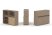 Тумба двойная + низкая надставка ES.NB.2N-7 (1500х410х1135) (Латте/Тиквуд Светлый)