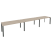 Рабочая станция на П-образном м/к Onix O.MP-RS-3.4.8 4740x800x750 (Тиквуд Темный/Белый Металл)