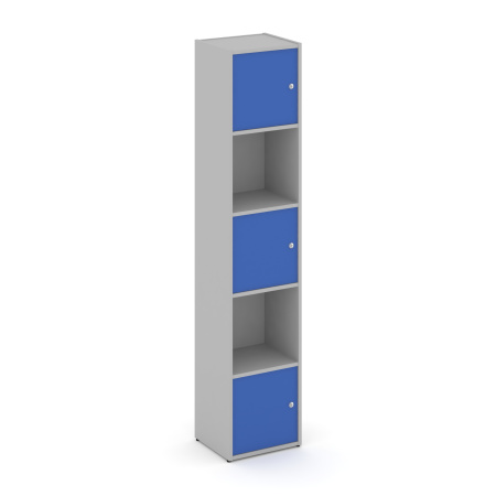 Стеллаж Locker Plus LK.K-007 408x350x1983 (Серый | Синий)