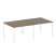 Переговорный стол 2 столешницы Metal System Style БП.ПРГ-2.2 2400x1235x750 (Дуб Наварра/Серый металл)