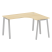 Стол криволинейный правый Metal System Style БА.СА-3 Пр 1400x1200x750 (Дуб Наварра/Серый металл)