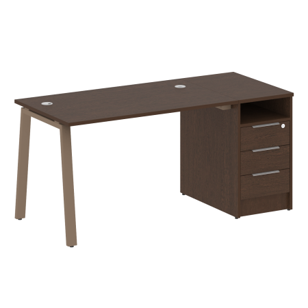 Рабочая станция Metal System Style БА.РС-СТП-1.2 1612x720x750 (Венге Цаво/Мокко металл)