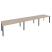 Стол переговорный Onix O.MP-PRG-3.4 4740x980x750 (Тиквуд Темный/Белый Металл)