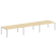 Переговорный стол 3 столешницы Metal System Style БП.ПРГ-3.5 5400x1235x750 (Дуб Наварра/Серый металл)