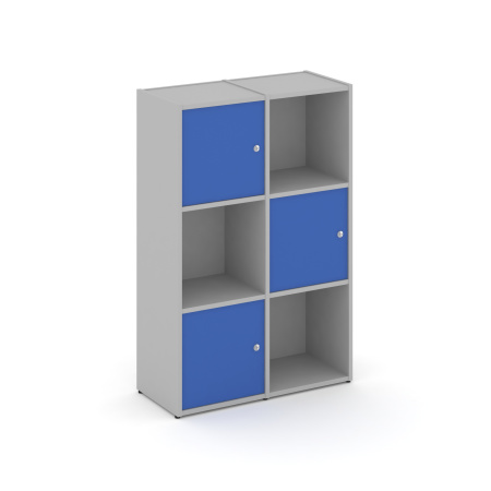Стеллаж Locker Plus LK.K-002 798x350x1203 (Серый | Синий)