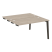 Стол-приставка двойной на деревянных опорах Onix Wood OW.D.SPR-3.7 1380x1475x750 (Тиквуд Светлый/Дуб Темный)