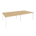 Рабочая станция на П-образном м/к Onix O.MP-D.RS-4.3.7 2760x1475x750 (Тиквуд Темный/Белый Металл)