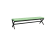 Банкетка трехместная NLT.L-3 (Kanzas 20/Металл Белый)