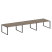 Переговорный стол 3 столешницы Metal System Style БО.ПРГ-3.4 4800x1235x750 (Дуб Наварра/Серый металл)