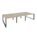 Рабочая станция на О-образном м/к Onix O.MO-D.RS-6.2.8 3540x1635x750 (Тиквуд Темный/Белый Металл)