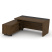 Стол руководителя с тумбой Corner COR.SRT-20 (L) (2000x1800x750) (Гикори Песочный-Ваниль | Металл Ваниль)