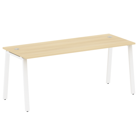 Стол письменный Metal System Style БА.СП-5 1800x720x750 (Акация/Белый металл)