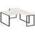 Рабочая станция криволинейная Metal System Style БО.РАС-СА-2.4 1600x2435x750 (Дуб Наварра/Серый металл)