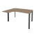 Стол эргономичный левый на П-образном м/к Onix O.MP-SA-3L 1380x1180x750 (Тиквуд Темный/Белый Металл)
