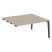 Стол-приставка двойной на деревянных опорах Onix Wood OW.D.SPR-4.7 1580x1475x750 (Тиквуд Светлый/Дуб Темный)