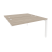 Стол-приставка двойной на П-образном м/к к опорным элем. Onix O.MP-D.SPR-3.7 1380x1475x750 (Тиквуд Темный/Белый Металл)