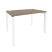 Стол рабочий на П-образном м/к Onix O.MP-SP-2.8 1180x800x750 (Тиквуд Темный/Белый Металл)