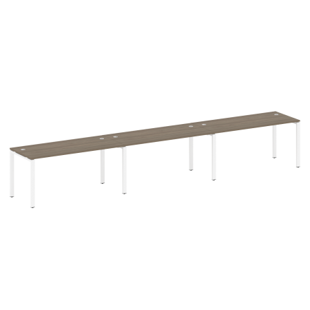 Рабочая станция на 3 раб. места Metal System Style БП.СМ-3.4 4800x720x750 (Вяз/Белый металл)