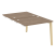 Стол-приставка двойной на деревянных опорах Onix Wood OW.D.SPR-1.8 980x1635x750 (Тиквуд Светлый/Дуб Темный)