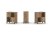 Набор стеллажа 2-х сторонний, 2 яруса SN.NSD-221 (754х400х881) (Белый/Тиквуд Светлый/Металл Антрацит)