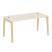Стол руководителя на деревянных опорах Onix Wood Direct OW.SRR-4.8 1580x800x750 (Тиквуд Темный/Дуб Светлый)