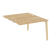 Стол-приставка двойной на деревянных опорах Onix Wood OW.D.SPR-2.7 1180x1475x750 (Тиквуд Светлый/Дуб Темный)