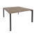 Рабочая станция на П-образном м/к Onix O.MP-D.RS-2.3.8 1380x1635x750 (Тиквуд Темный/Белый Металл)