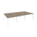 Рабочая станция на П-образном м/к Onix O.MP-D.RS-6.1.8 2940x1635x750 (Тиквуд Темный/Белый Металл)