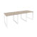 Рабочая станция на О-образном м/к Onix O.MO-RS-3.0.8 2340x800x750 (Тиквуд Темный/Белый Металл)