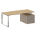 Стол руководителя с опорной тумбой, левый Shift SK.SRT-200 (L) (2000x904x753) (Тиквуд Светлый-Капучино | Хром)