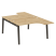 Рабочая станция на деревянных опорах Onix Wood OW.D.SA-3 1380x2395x750 (Тиквуд Светлый/Дуб Темный)