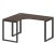 Стол криволинейный левый Metal System Style БО.СА-3 Л 1400x1200x750 (Дуб Наварра/Серый металл)
