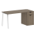 Стол письменный VR.SP-3-158.1.A 1580x720x750 (Серый/Белый Металл)
