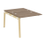 Наборный элемент рабочей станции на деревянных опорах Onix Wood OW.2.NRS-1.7 980x1475x750 (Тиквуд Светлый/Дуб Темный)