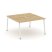 Рабочая станция 2-х сторонняя SN-4A.DRS-001 (980х1232х750) (Тиквуд Светлый/Металл Антрацит)
